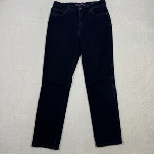 Gloria Vanderbilt Jeans Womens 10 Dark Wash Amanda Tapered High Stretch Denim
